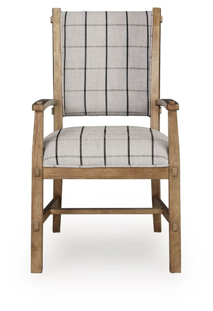 Ridgester - Dining Upholstered Arm Chair (Set of 2) - Light Brown – view 3