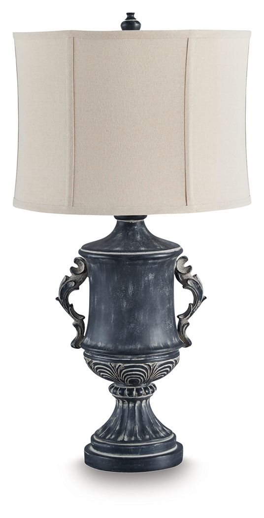 Morvanford - Poly Table Lamp - Antique Black by Ashley – Table Lamps