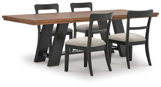 Greddinton - Extension Dining Table Set – 5 Piece Dining Room Sets