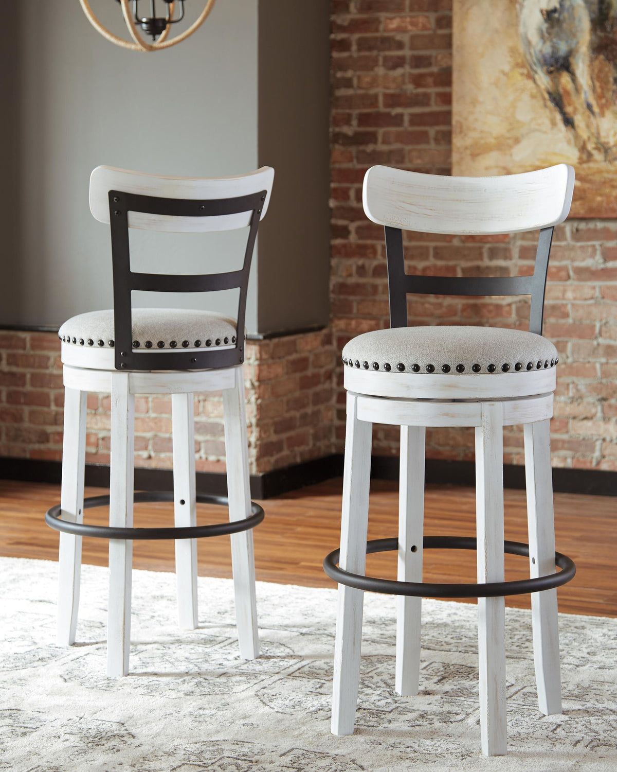 Valebeck - Tall Upholstered Swivel Barstool by Ashley – view 6