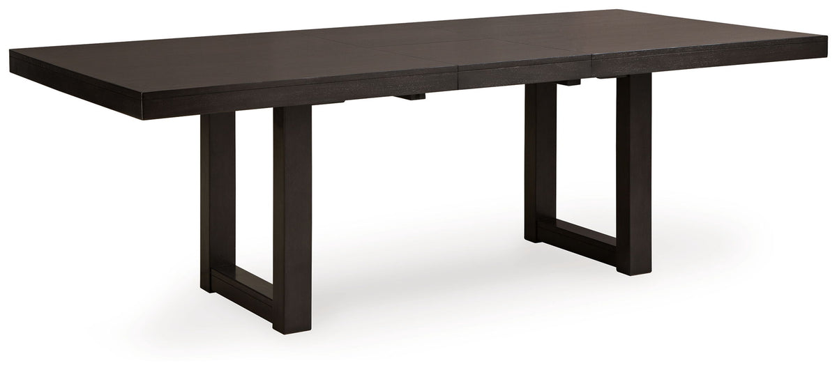 Neymorton - Rectangular Dining Room Butterfly Extension Table - Dark Grayish Brown by Ashley – Dining Tables with Extensions