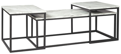 Donnesta - Occasional Table Set (Set of 3) - Gray / Black by Ashley – Table Sets