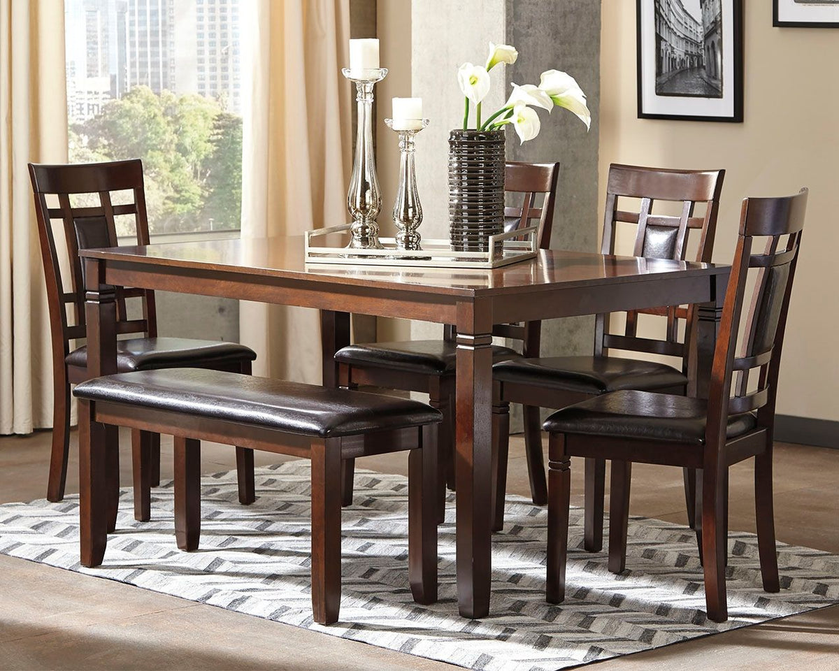 Bennox - Dining Room Table Set (Set of 6) - Brown by Ashley – 6 Piece Dining Room Sets