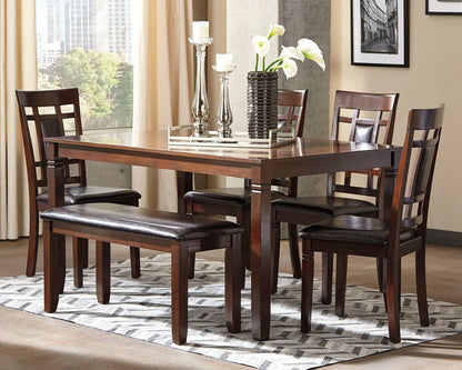 Bennox - Dining Room Table Set (Set of 6) - Brown by Ashley – 6 Piece Dining Room Sets