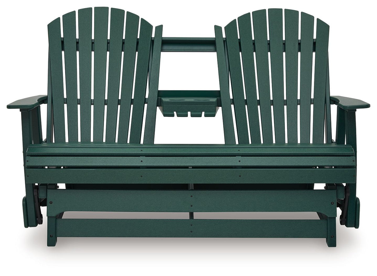Shell Beach - Loveseat Glider - Green by Ashley – view 2
