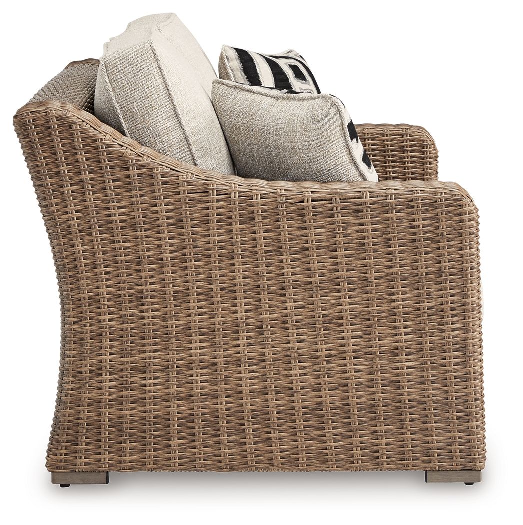 Beachcroft - Loveseat With Cushion - Beige by Ashley – view 2