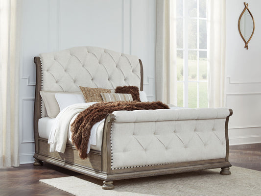 Ardenfield - Upholstered Sleigh Bed by Ashley – view 2