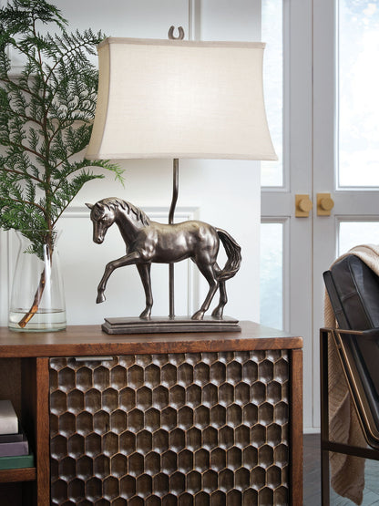 Sandorman - Poly Table Lamp - Bronze Finish by Ashley – view 3