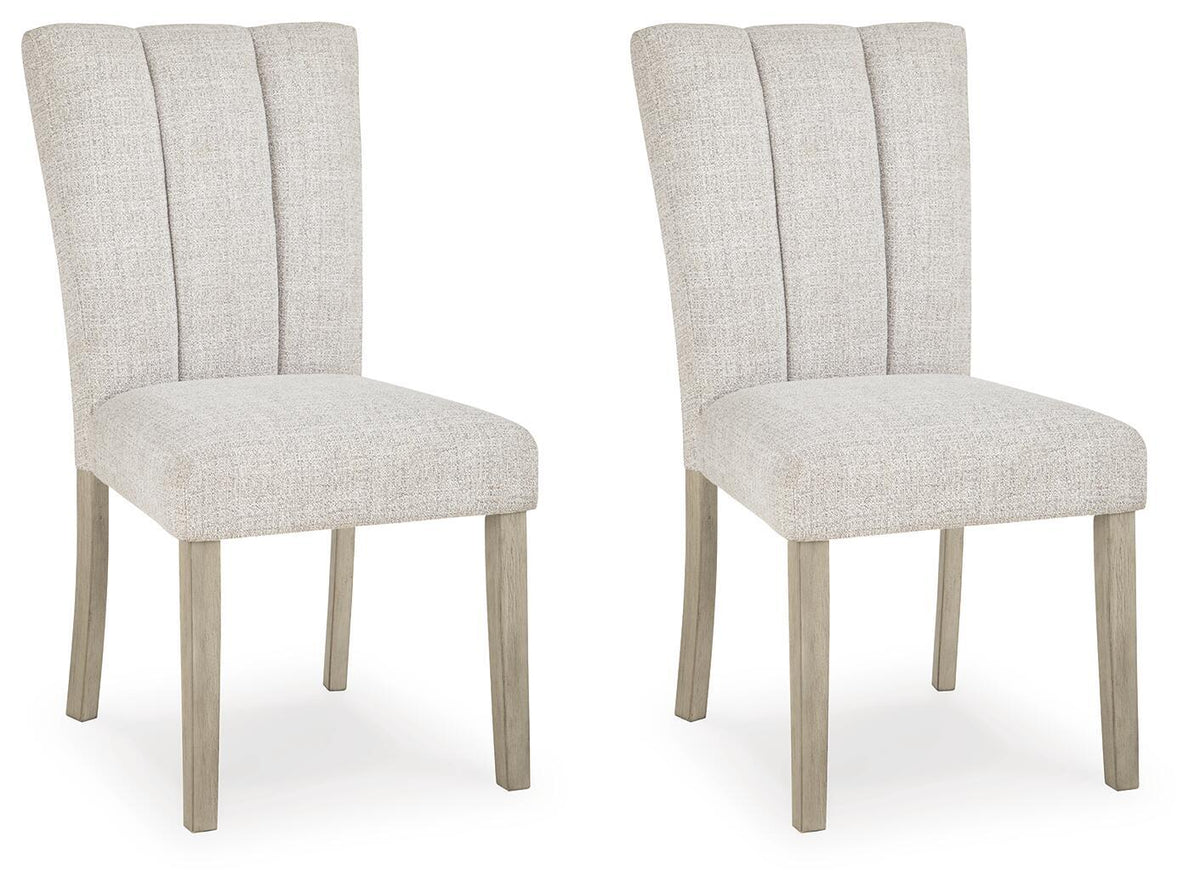Larawyn - Dining Upholstered Side Chair (Set of 2) - Bisque by Ashley – Chair Sets