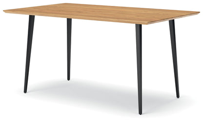 Gretlynn - Rectangular Dining Room Table - Black / Natural by Ashley – view 3