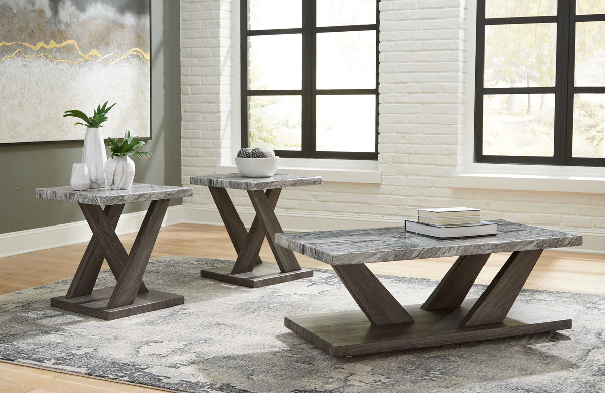 Bensonale - Occasional Table Set (Set of 3) - Brown / Gray by Ashley – view 3