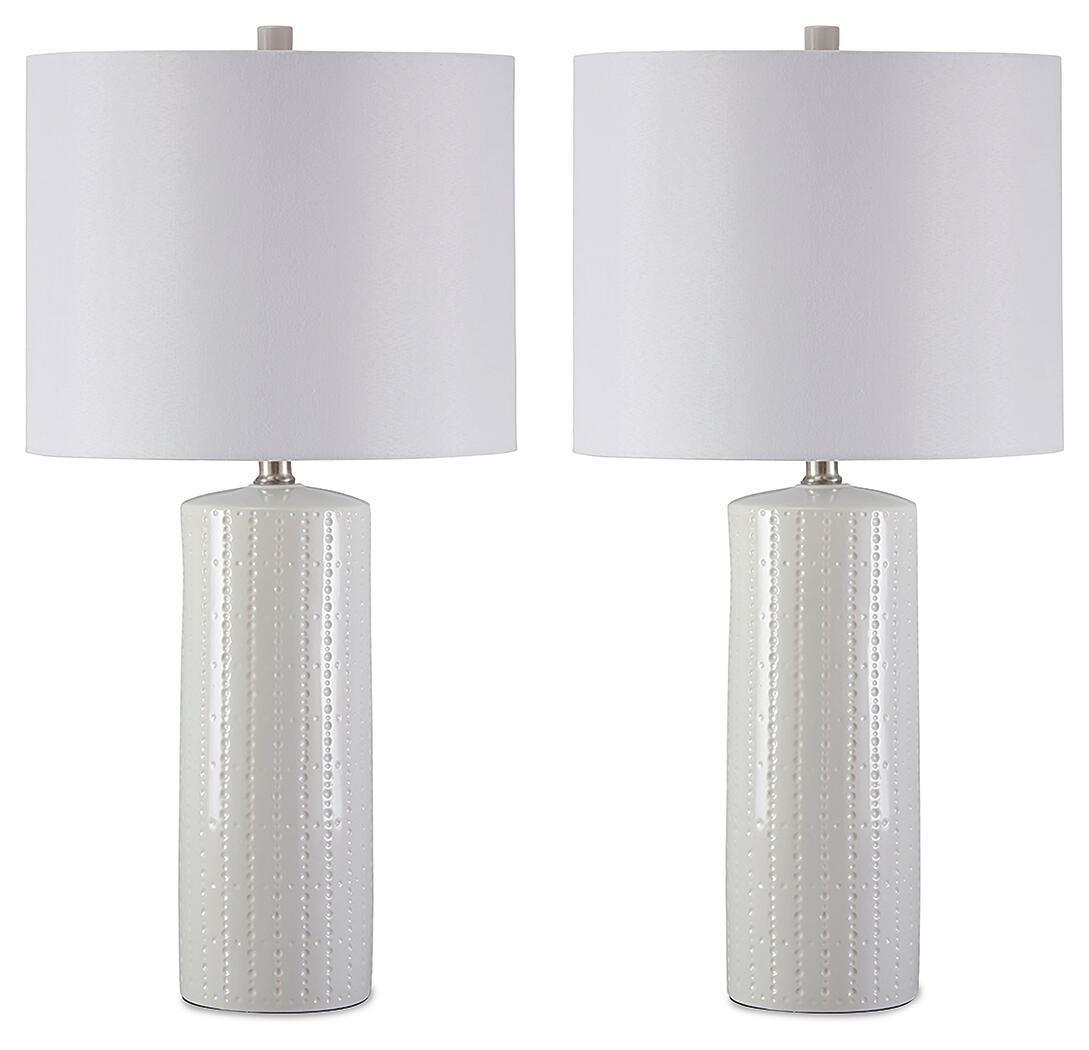 Steuben - Ceramic Table Lamp (Set of 2) - White by Ashley – Table Lamps