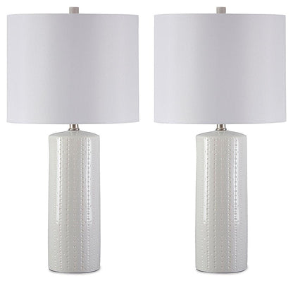 Steuben - Ceramic Table Lamp (Set of 2) - White by Ashley – Table Lamps