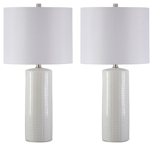 Steuben - Ceramic Table Lamp (Set of 2) - White by Ashley – Table Lamps