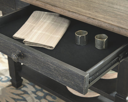 Tyler Creek - Rectangular Dining Room Counter Table - Black / Gray by Ashley – view 2