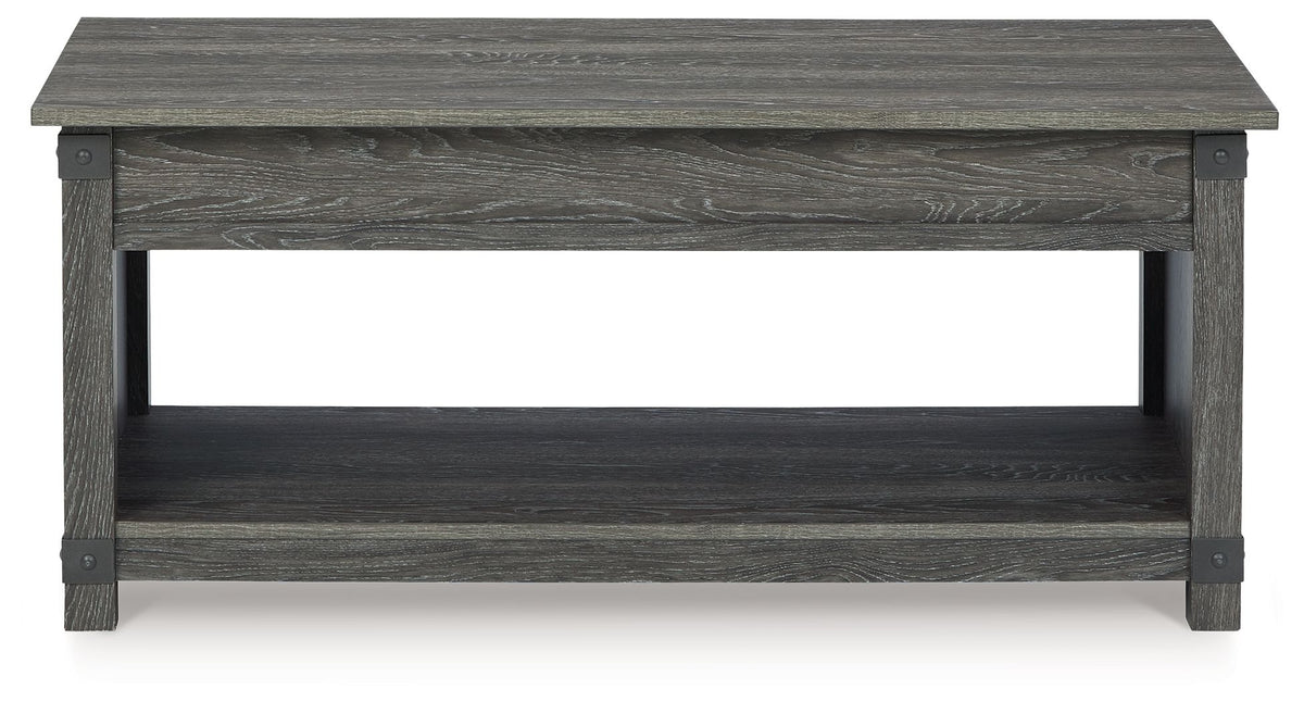 Freedan - Rect Lift Top Cocktail Table - Grayish Brown by Ashley – view 2
