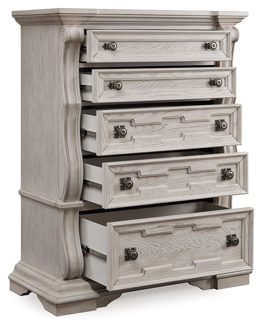 Bruchandi - Five Drawer Chest - Antique White by Ashley – view 2