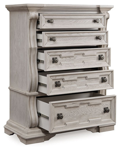 Bruchandi - Five Drawer Chest - Antique White by Ashley – view 2