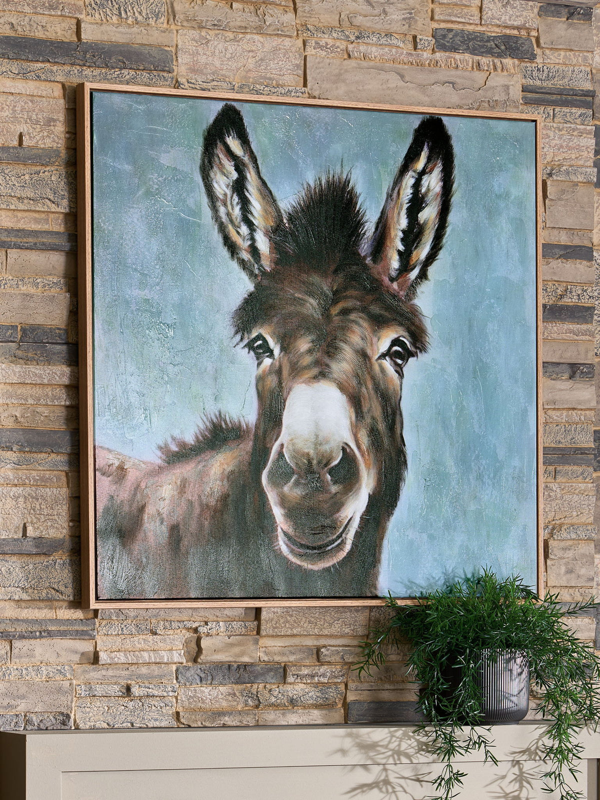 Landerton - Wall Art - Brown / Blue / White by Ashley – view 2