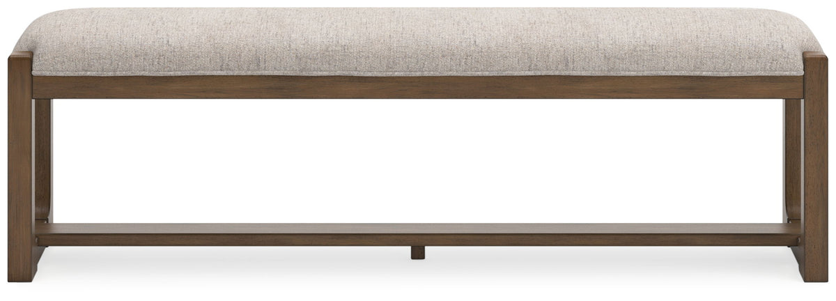 Cabalynn - Large Uph Dining Room Bench - Oatmeal / Light Brown by Ashley – view 3