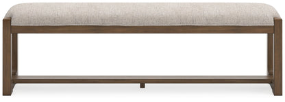 Cabalynn - Large Uph Dining Room Bench - Oatmeal / Light Brown by Ashley – view 3