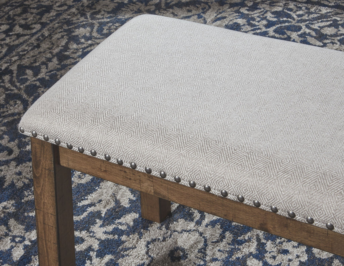 Moriville - Upholstered Bench - Beige by Ashley – view 3