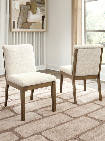 Marxmore - Dining Upholstered Side Chair (Set of 2) - Beige / Brown – view 2