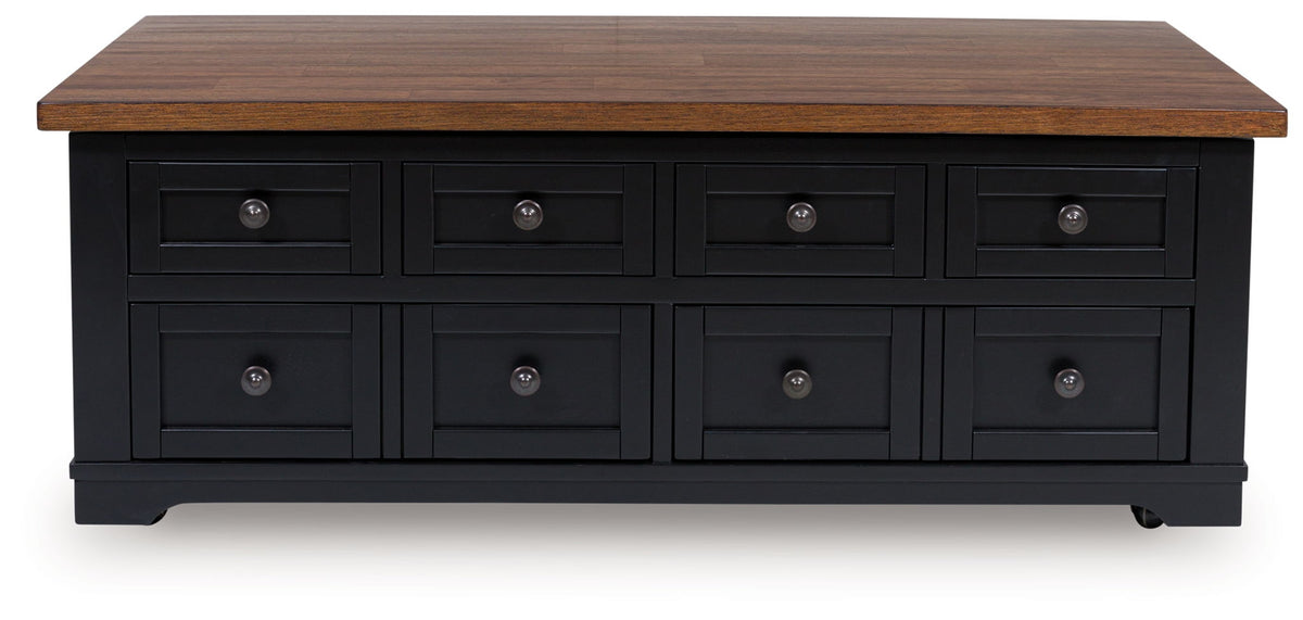 Wildenauer - Lift Top Cocktail Table - Brown / Black by Ashley – view 3