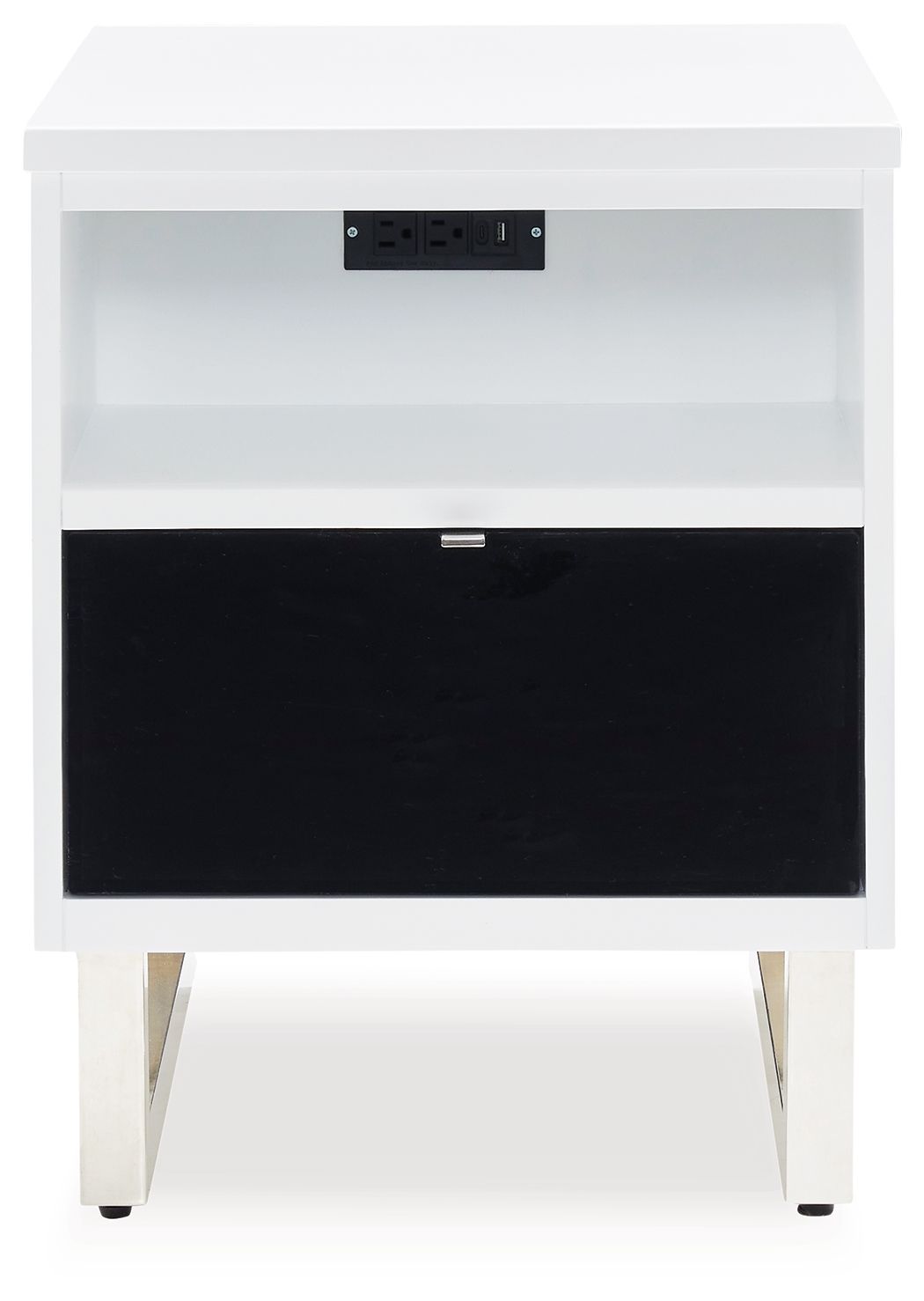 Gardoni - Chair Side End Table - White / Black by Ashley – view 3