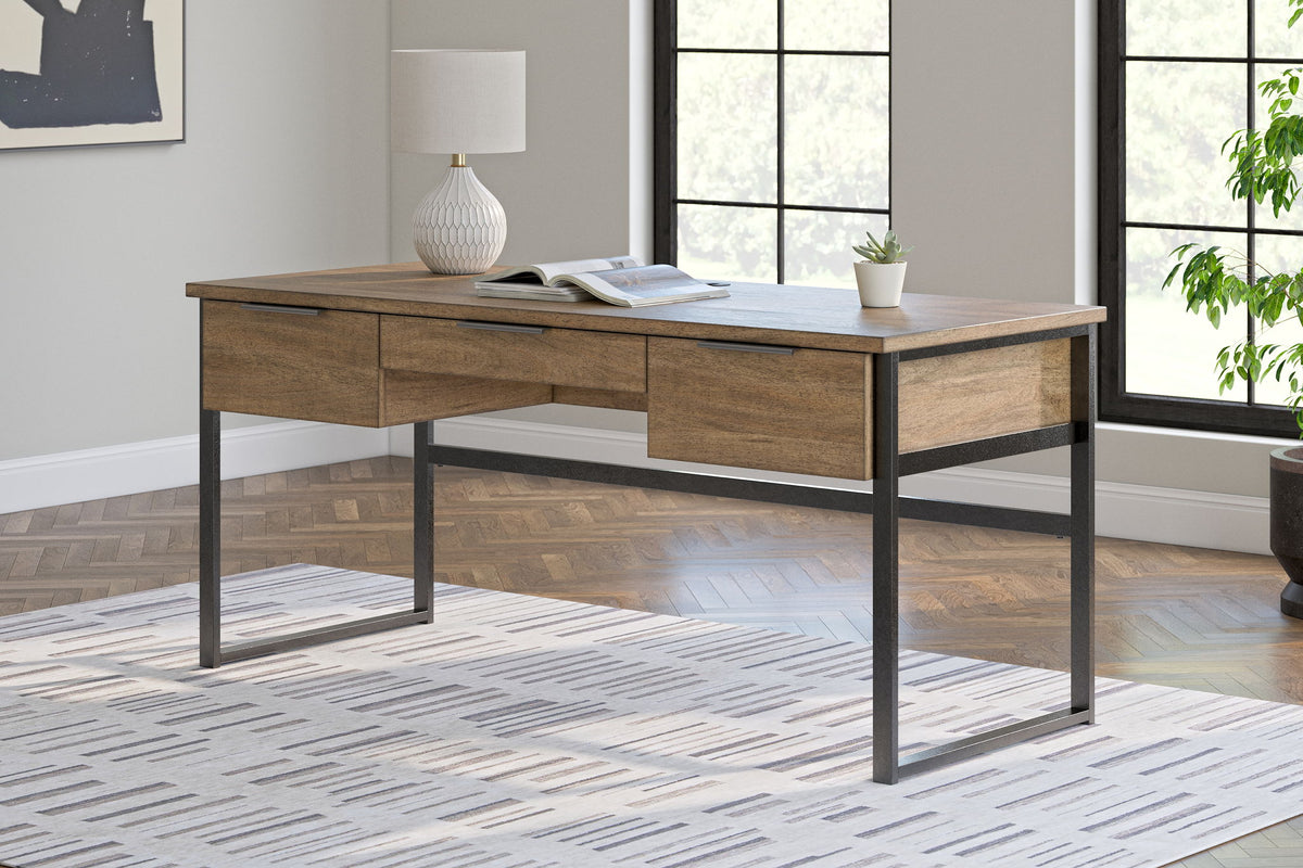 Montia - Home Office Desk - Light Brown by Ashley – view 3