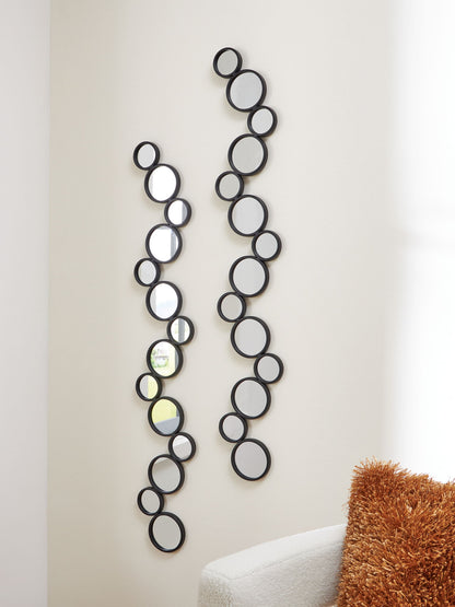 Vinler - Accent Mirror Set (Set of 2) - Black by Ashley – view 2