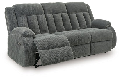 Observation - Reclining Power Sofa With Drop Down Table - Steel by Ashley – view 2