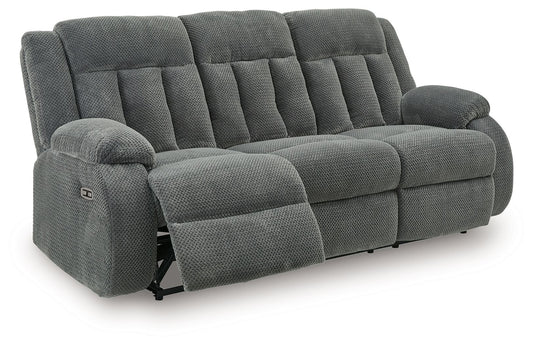 Observation - Reclining Power Sofa With Drop Down Table - Steel by Ashley – view 2