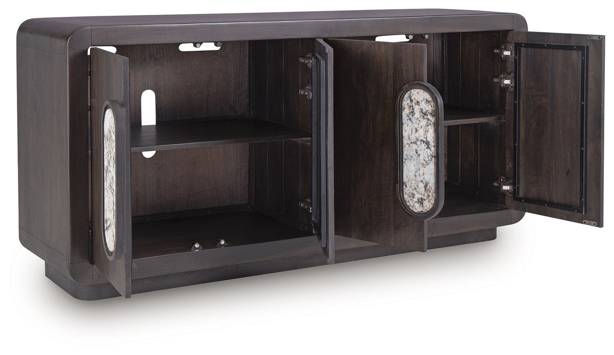 Elliston - Accent Cabinet - Espresso Brown by Ashley – view 3