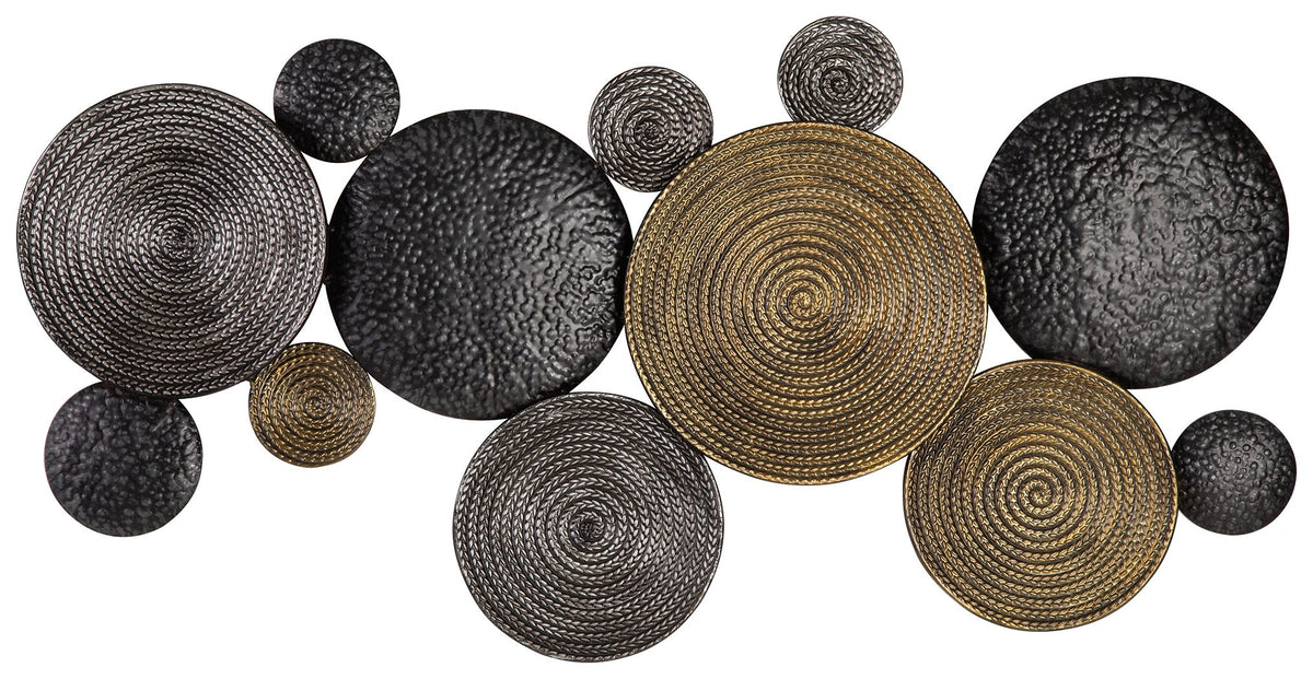 Emsley - Wall Decor - Metallic / Black / Gray by Ashley – Wall Decor