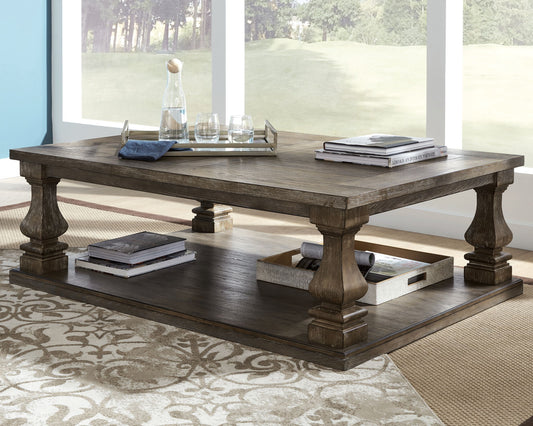 Johnelle - Rectangular Cocktail Table - Gray by Ashley – view 2
