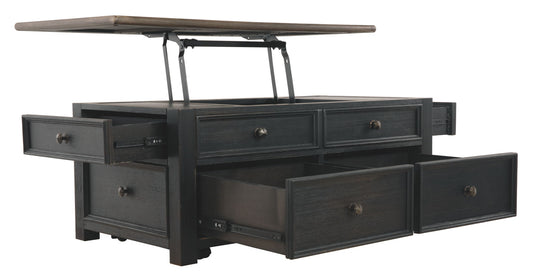 Tyler Creek - Lift Top Cocktail Table - Grayish Brown / Black by Ashley – view 2