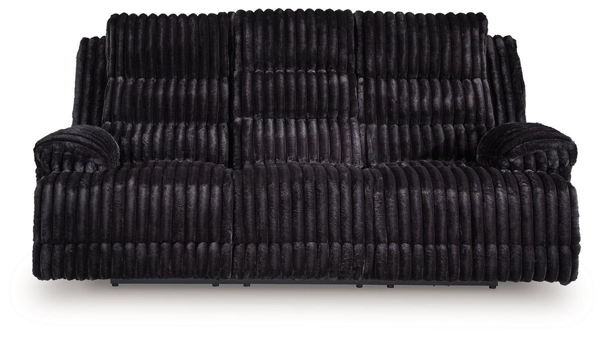Rhine Falls - Reclining Power Sofa With Drop Down Table - Onyx by Ashley – view 2