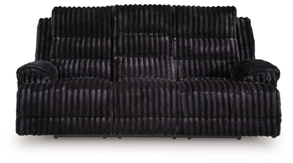 Rhine Falls - Reclining Power Sofa With Drop Down Table - Onyx by Ashley – view 2