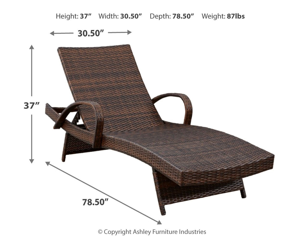 Kantana - Chaise Lounge (Set of 2) - Brown by Ashley – view 3
