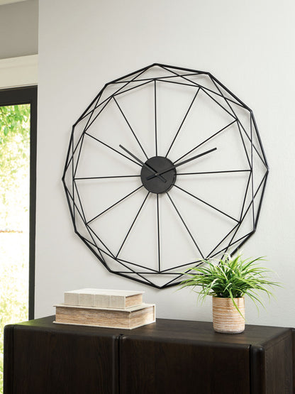 Arkthorne - Wall Clock - Black by Ashley – view 2