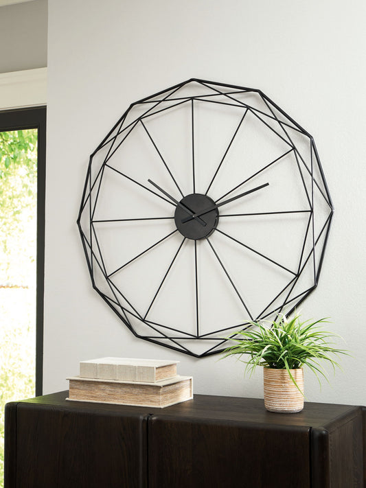 Arkthorne - Wall Clock - Black by Ashley – view 2
