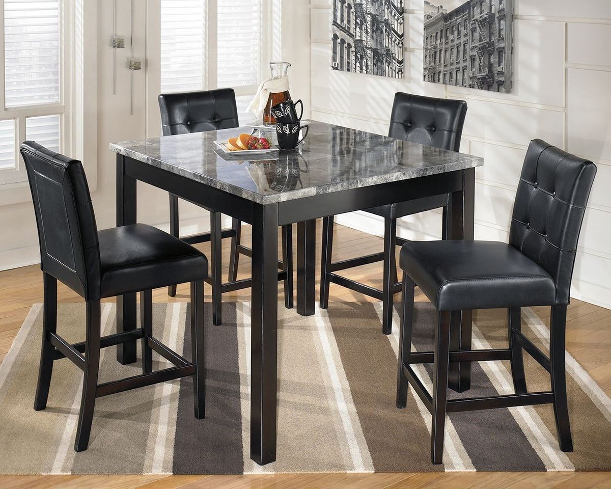 Maysville - Square Counter TBL Set (Set of 5) - Black by Ashley – view 2