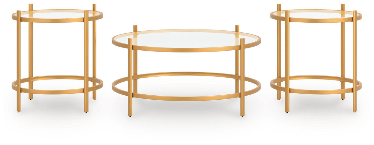 Pearlox - Occasional Table Set (Set of 3) - Gold by Ashley – view 2