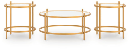 Pearlox - Occasional Table Set (Set of 3) - Gold by Ashley – view 2