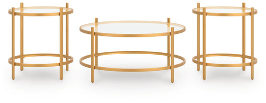Pearlox - Occasional Table Set (Set of 3) - Gold by Ashley – view 2
