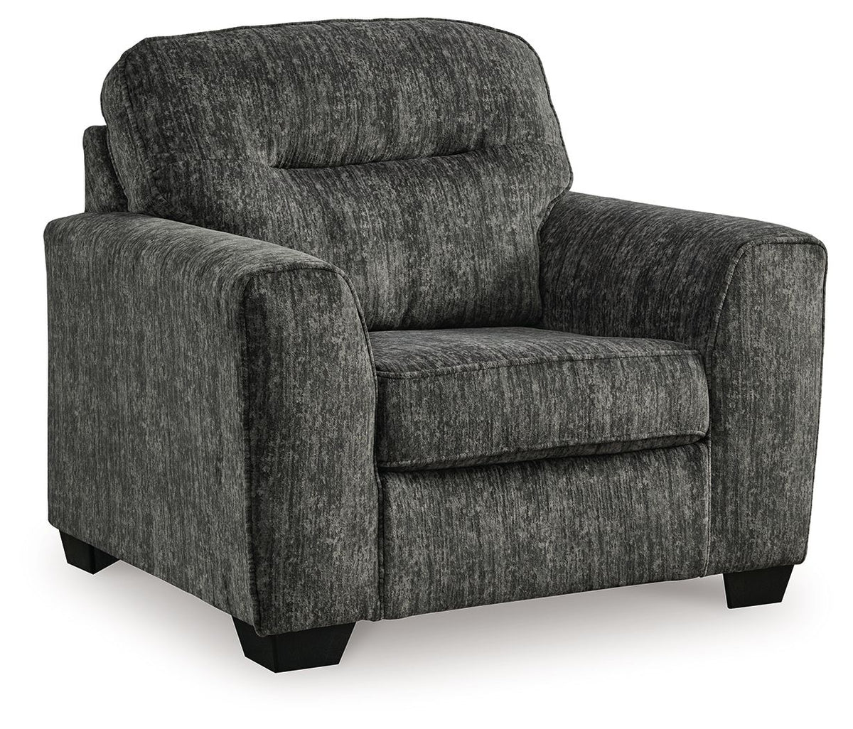 Lonoke - 2 Pc. - Chair And A Half, Ottoman - Gunmetal by Ashley – view 2