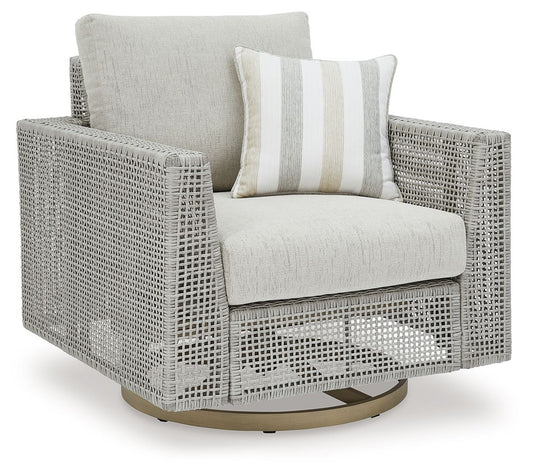 Seton Creek - Swivel Lounge With Cushion - Gray by Ashley – Swivel Chairs