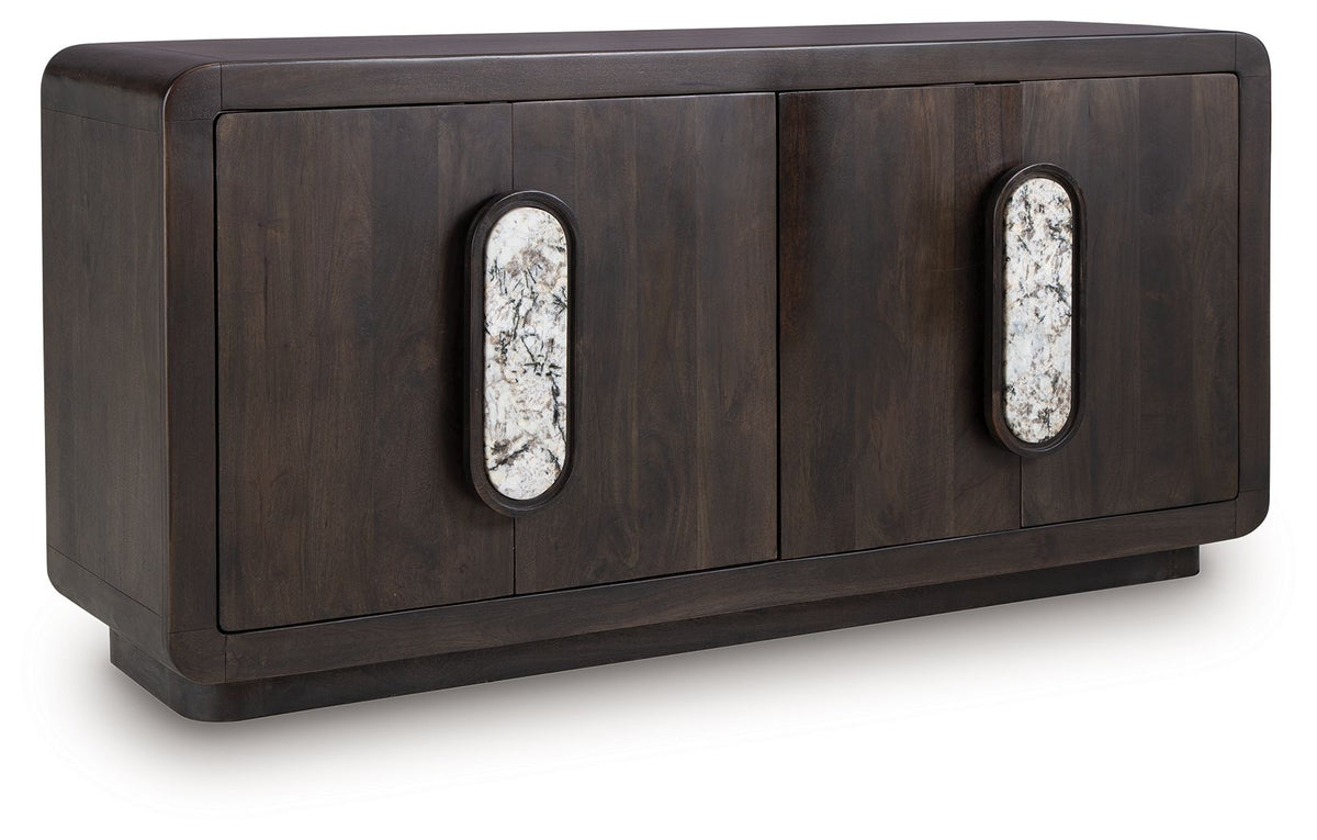 Elliston - Accent Cabinet - Espresso Brown by Ashley – Accent Cabinets