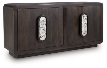 Elliston - Accent Cabinet - Espresso Brown by Ashley – Accent Cabinets